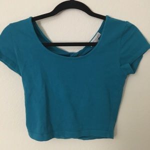 Blue crop top